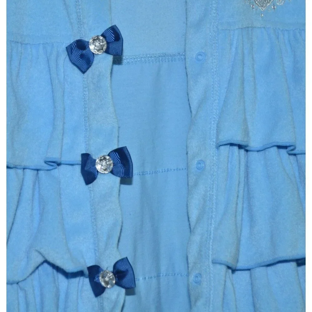Disney Store Princess Cinderella Girls 5/6 Ruffle & Bow Swimsuit Hooded Cover Up